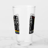 Durf jezelf te zijn Halloween Dabbing Skelet Pop Glas (Links)