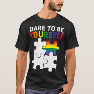 Durf Jij Om Jijzelf Te Zijn Lgbt Pride Puzzelstuk T-shirt