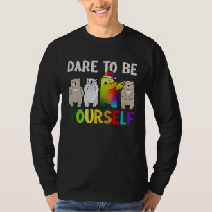 Durf Jijzelf Te Zijn Beer Lgbt Pride Dabbing Beer T-shirt