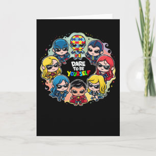 Durf Jijzelf Te Zijn T-shirt Autisme Bewustzijn Su Kaart