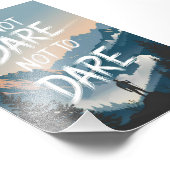 Durf niet te durven foto afdruk (Hoek)