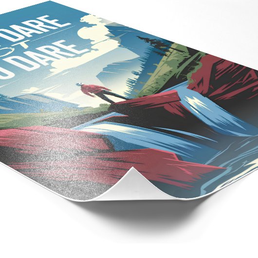 Durf niet te durven foto afdruk (Hoek)