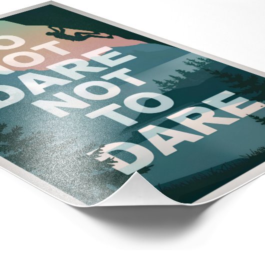 Durf niet te durven foto afdruk (Hoek)