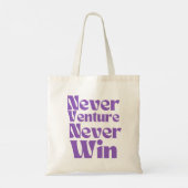 Durf nooit te winnen tote bag (Achterkant)