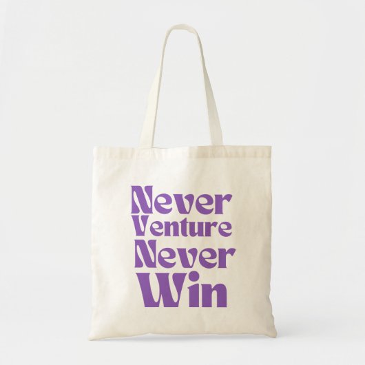 Durf nooit te winnen tote bag (Voorkant)
