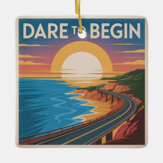 Durf om te Beginnen Keramisch Ornament (Voorkant)