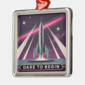 Durf om te beginnen metalen ornament (Links)
