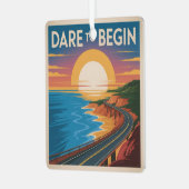 Durf om te Beginnen Metalen Ornament (Voorkant links)
