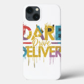 Durf, rij, lever Case-Mate iPhone case (Achterkant)