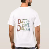 Durf, rij, lever t-shirt (Achterkant)
