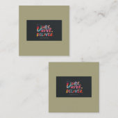 "Durf, rijd, lever.": Vierkante Visitekaartje (Voorkant / Achterkant)