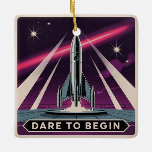 Durf te Beginnen Keramisch Ornament (Voorkant)