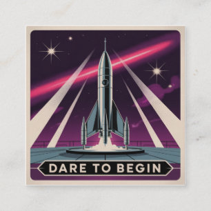 Durf te beginnen vierkante visitekaartje