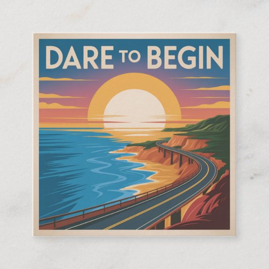 Durf te Beginnen Vierkante Visitekaartje (Voorkant)