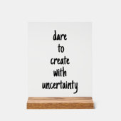 Durf te creëren acryl bord (Voorkant)