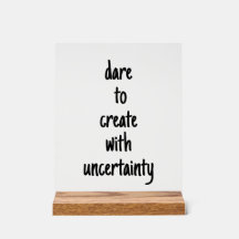 Durf te creëren acryl bord