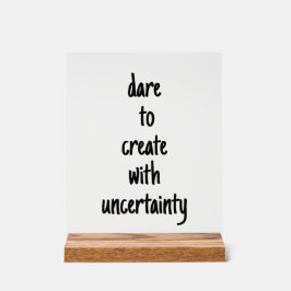 Durf te creëren acryl bord