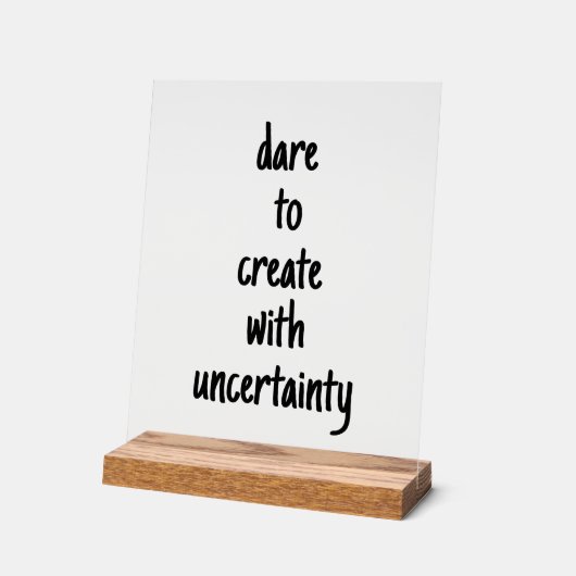 Durf te creëren acryl bord (Hoek)