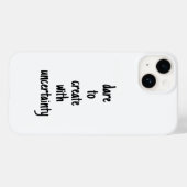 Durf te creëren iPhone hoesje (Achterkant (horizontaal))