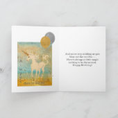 Durf te dromen! Gelukkige Verjaardag Eenhoorn Kaart (Binnen)