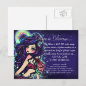 "Durf te dromen" Inspirerend fantasiekunst Briefkaart (Voorkant / Achterkant)