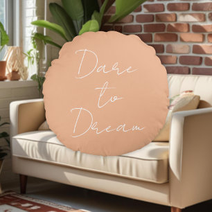 Durf te dromen Modern Quote Trendy Dorm Room Custo Rond Kussen