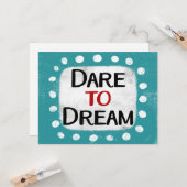 Durf te dromen Wenskaart Kaart (Voorkant / Achterkant in situ)