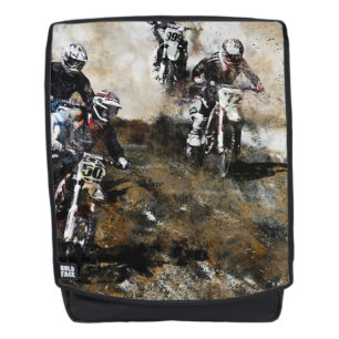 "Durf te racen" Motorcross Dirt-Bike Racers Rugtassen