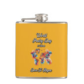 Durf te rijmen. Wereldgedichtendag. Heupfles (Voorkant)