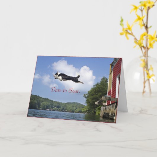 Durf te stijgen kaart (Gele Bloem)