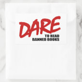 Durf verboden boeken te lezen rechthoekige sticker (Tas)