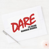 Durf verboden boeken te lezen rechthoekige sticker (Envelop)