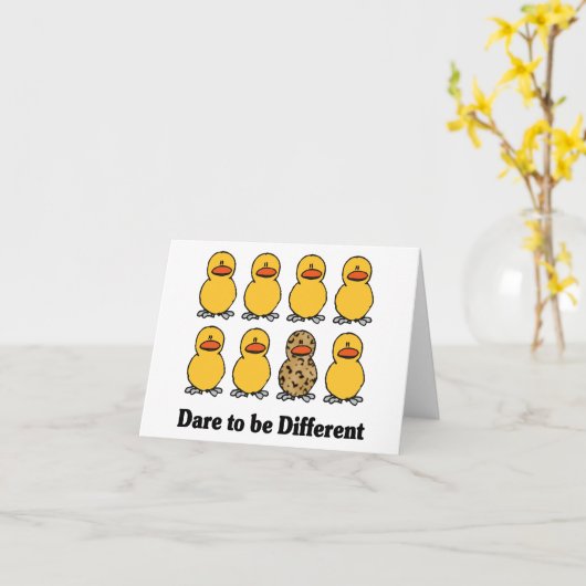 Durf Verschillende notecards te zijn Kaart (Gele Bloem)