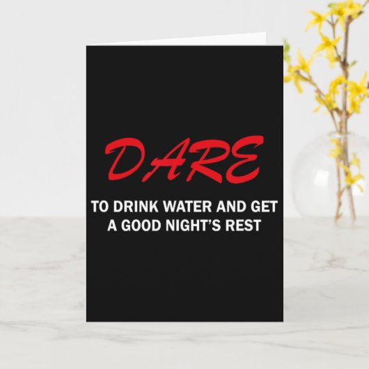 Durf Water Te Drinken En Een Goede Nachtrust Krijg Kaart (Gele Bloem)