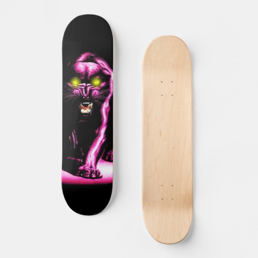 durfroze pantherplaat persoonlijk skateboard (Voorkant)