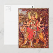 DURGA EN TIGER BRIEFKAART (Voorkant / Achterkant)