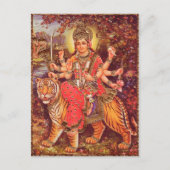 DURGA EN TIGER BRIEFKAART (Voorkant)