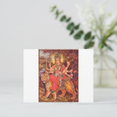 DURGA EN TIGER BRIEFKAART (Staand voorkant)