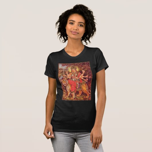 DURGA EN TIGER T-SHIRT (Voorkant volledig)