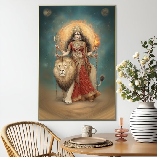 Durga Hindu Goddess of Strength and Protection Poster