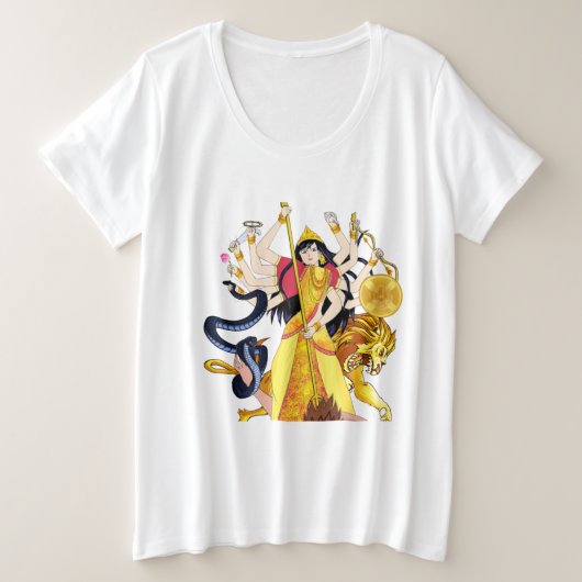Durga Maa The Goddes Grote Maat T-shirt (Design voorkant)