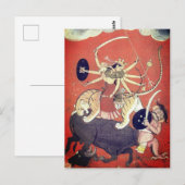 Durga - Moeder Goddess Briefkaart (Voorkant / Achterkant)