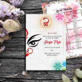 Durga Puja Navratri Bengaals Bloemenlijst Kaart