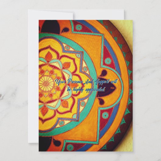 Durga Puja Navratri Bengaals Kaart (Achterkant)