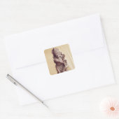 Durga uit Zuid-India Vierkante Sticker (Envelop)