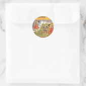 Durga vecht tegen de Daitya Raja Ronde Sticker (Tas)