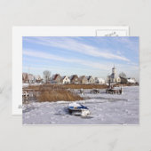 Durgerdam in Nederland in de winter Briefkaart (Voorkant / Achterkant)