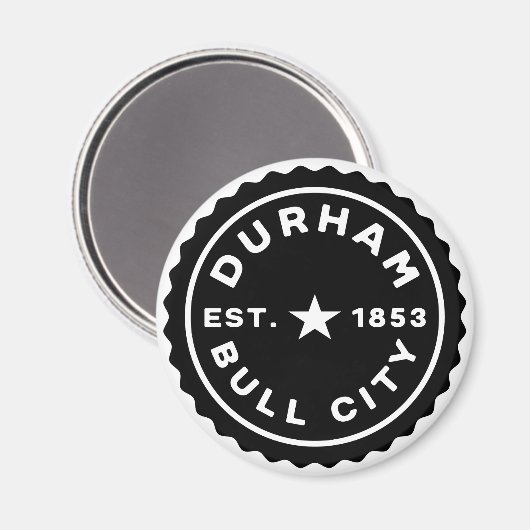 Durham Bull City Date Button Magneet (Voorkant / Achterkant)