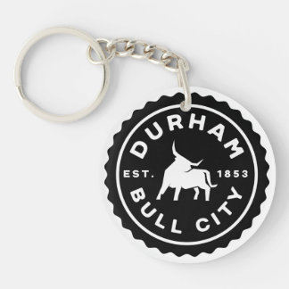 Durham Bull City Round Seal Acrylische Sleutelhang Sleutelhanger