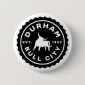 Durham Bull City Round Seal Button (Voorkant)